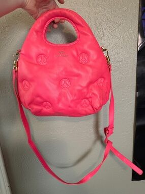 Katy Perry Collections Hot Pink Peace Sign Shoulder Bag